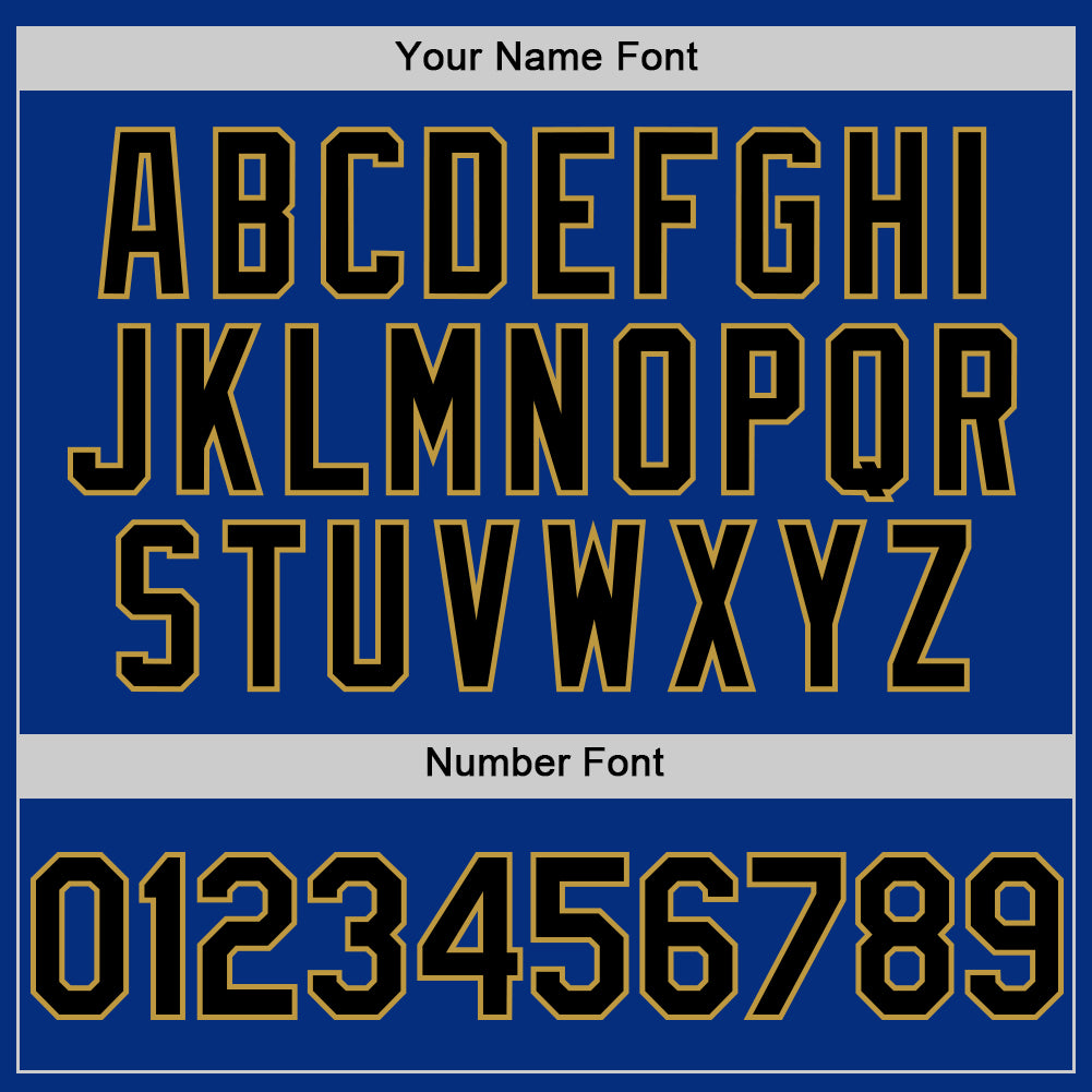 Custom Royal Black Old Gold-White Digital Camo Two Tone Authentic Baseball Jersey