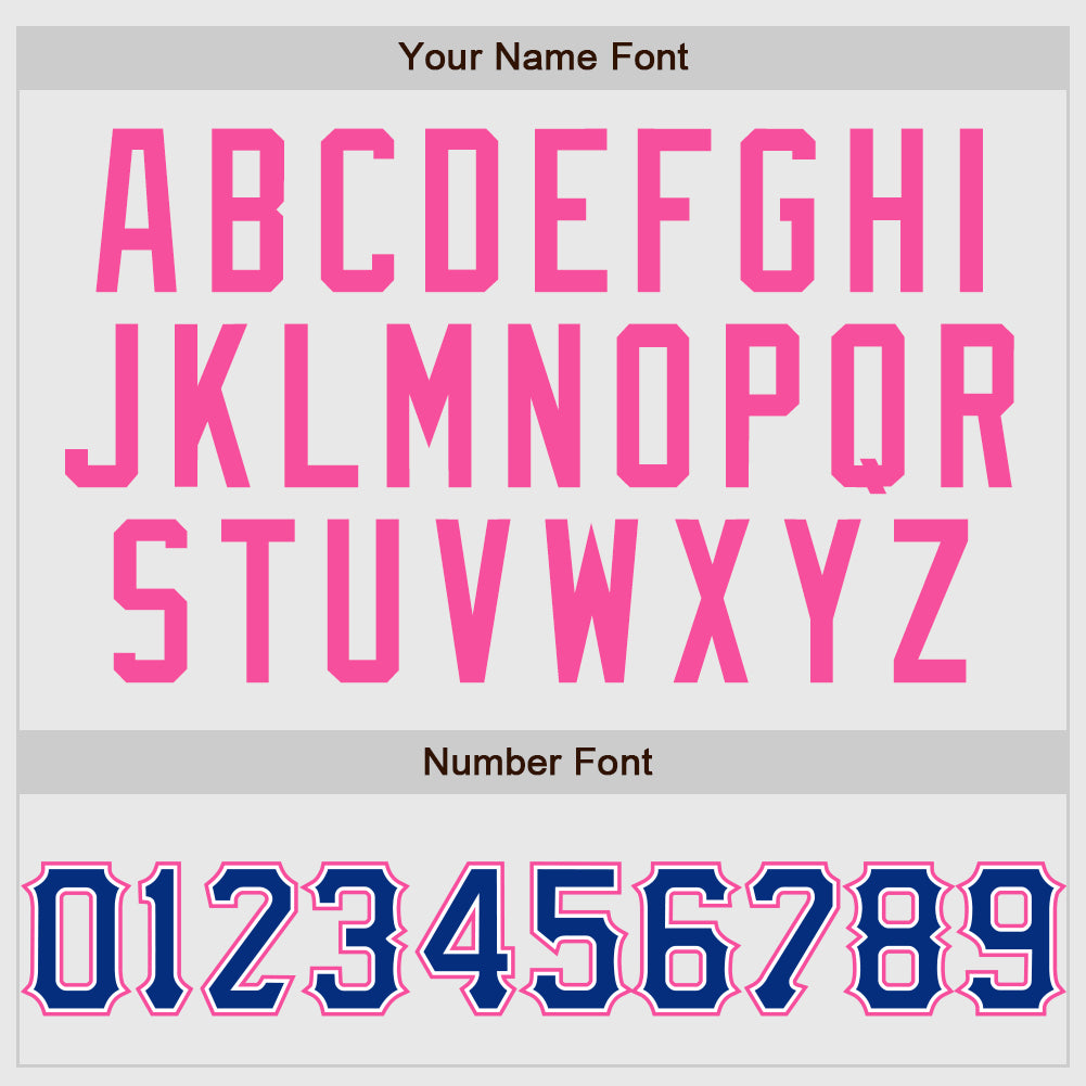 Custom White Pink Pinstripe Royal-Pink Authentic Raglan Sleeves Baseball Jersey