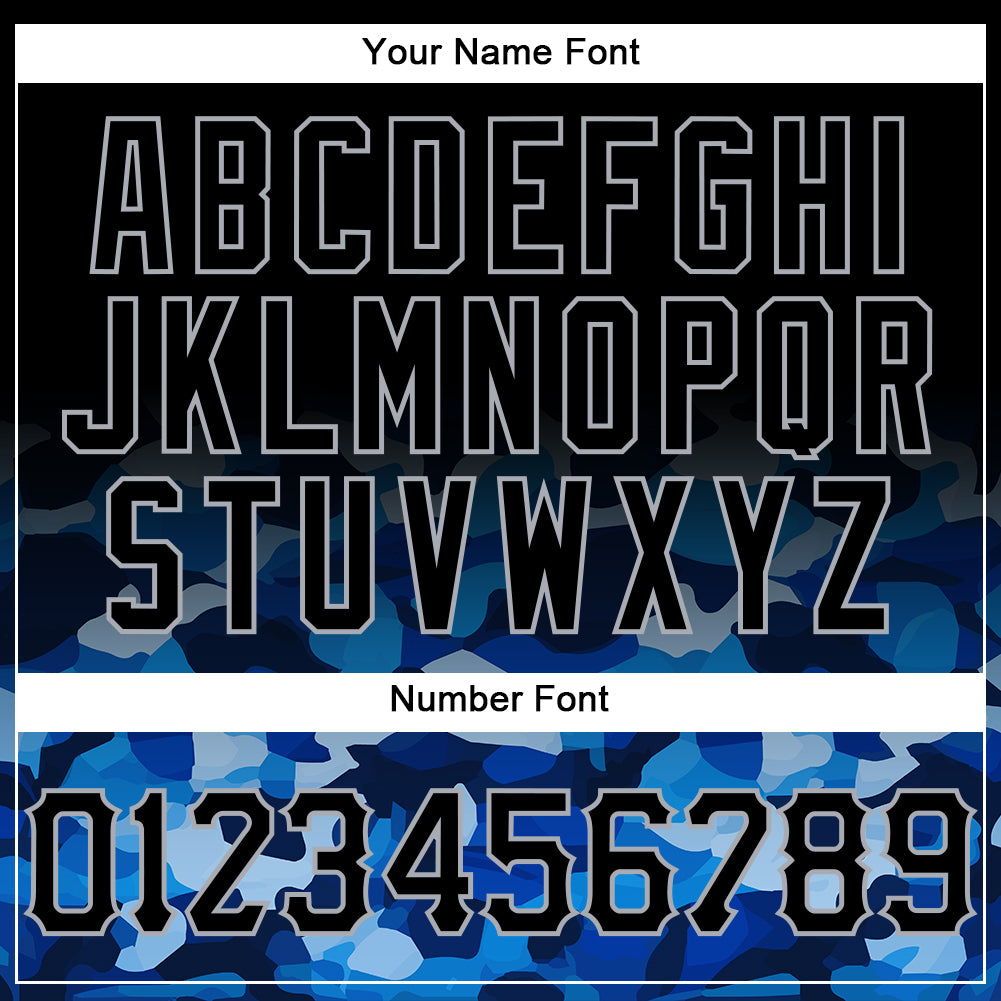 Custom Camo Black-Gray Eagle Raglan Baseball Jersey